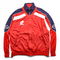 LOTTO 90s Track Jacket Jersey XL Navy Red Stand Collar