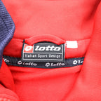 LOTTO 90s Track Jacket Jersey XL Navy Red Stand Collar