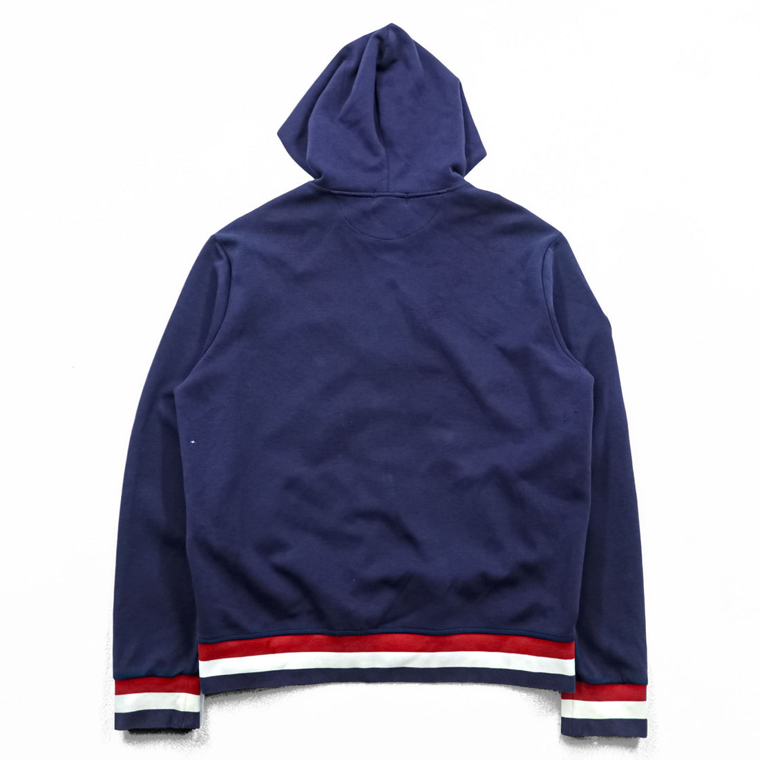 Polo Ralph Lauren ジップパーカー L ネイビー 2018 USAモデル ポニー刺繍 トリコロール リブライン