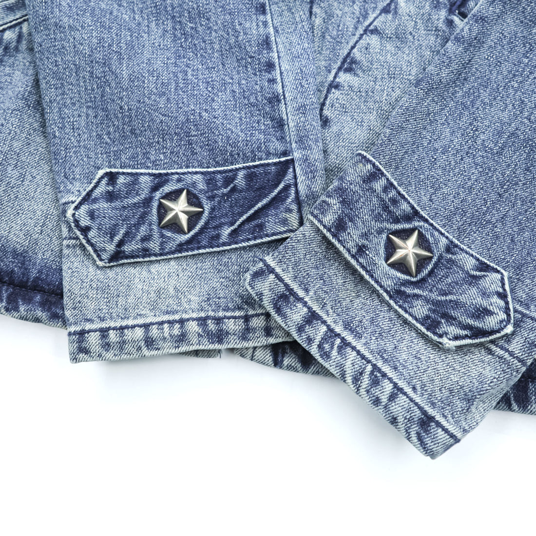 Schott PERFECTO デニムジャケット DENIM CPO JACKET ジップアップ ブルゾン S インディゴ Perfecto EAST-BAY BINDERS 刺繍 ワッペン スタッズ