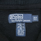Polo Ralph Lauren 90s Reverse Weave Zip Up Hoodie XL Black Small Pony Embroidery