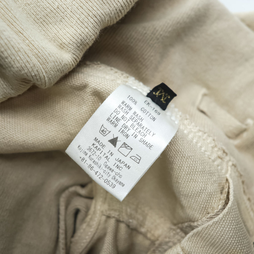 KAPITAL 後染薄キャンバス サルエル ヌーベルパンツ M ベージュ コットン EK-169 日本製