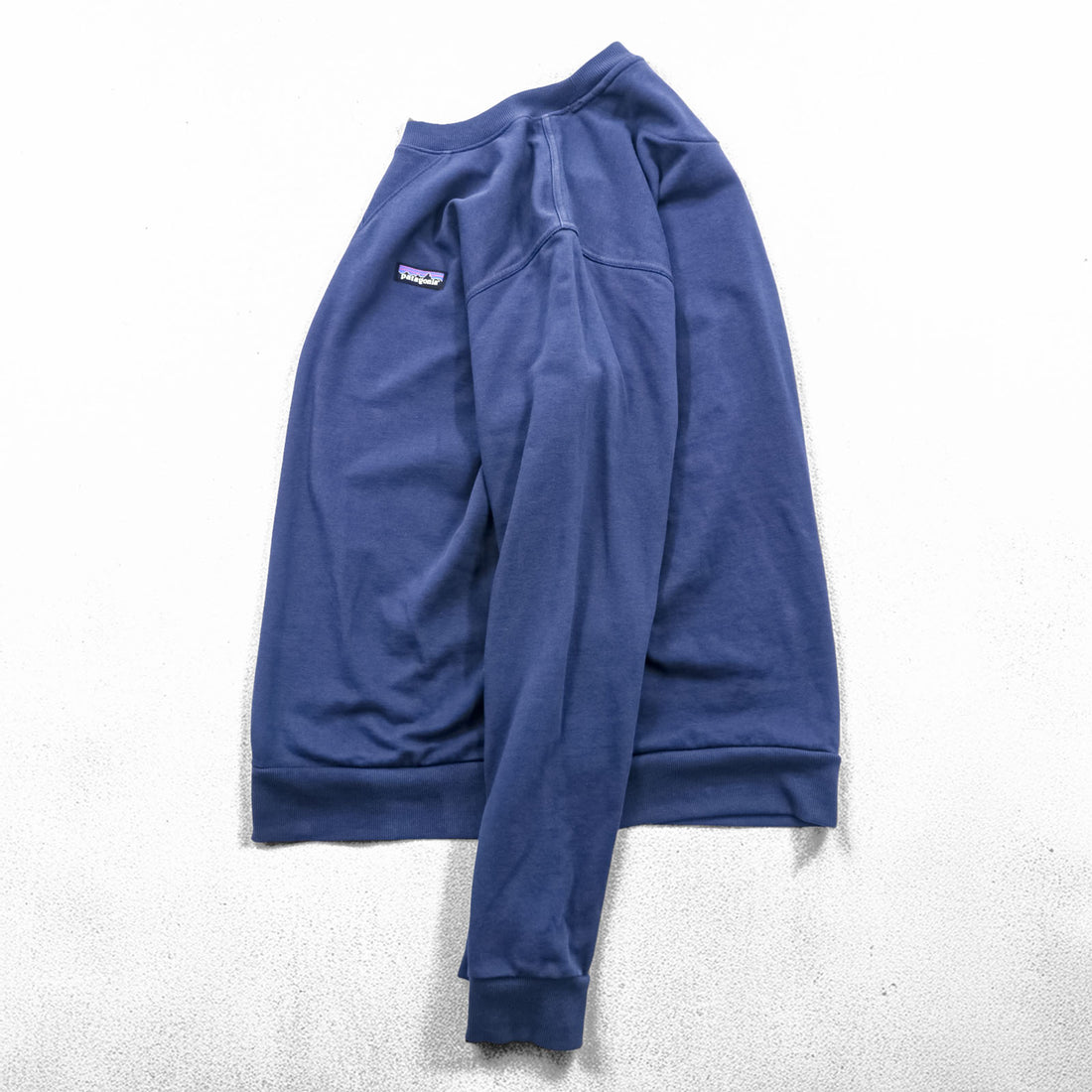 Patagonia Regenerative Organic Certified Cotton Crewneck Sweatshirt, Size M, Navy, Front V-neck, 26346