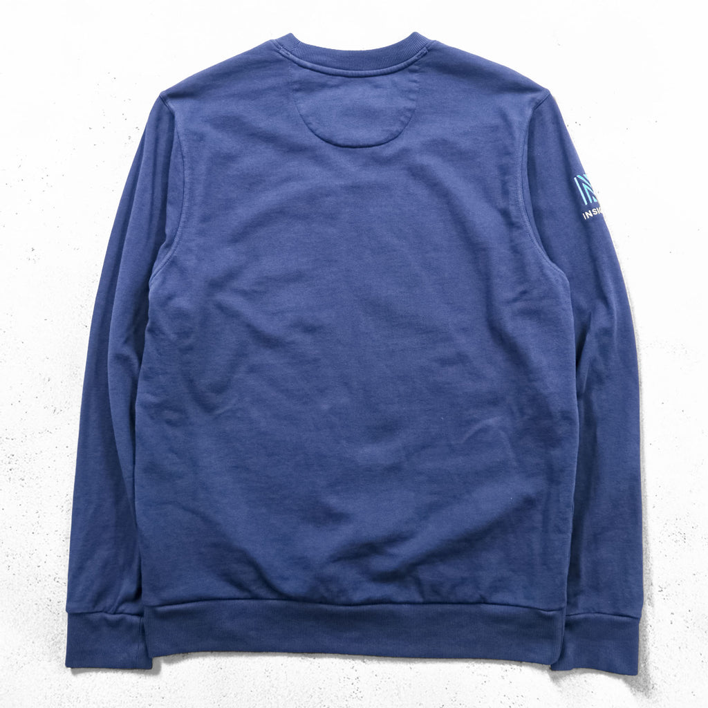 Patagonia Regenerative Organic Certified Cotton Crewneck Sweatshirt, Size M, Navy, Front V-neck, 26346