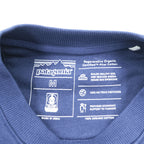 Patagonia Regenerative Organic Certified Cotton Crewneck Sweatshirt, Size M, Navy, Front V-neck, 26346