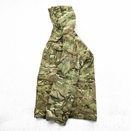 British Army イギリス軍 SMOCK COMBAT WINDPROOF MTP コンバットスモック パーカー ミリタリージャケット L ドローコード カモフラ NSN:8415-99-396-5997