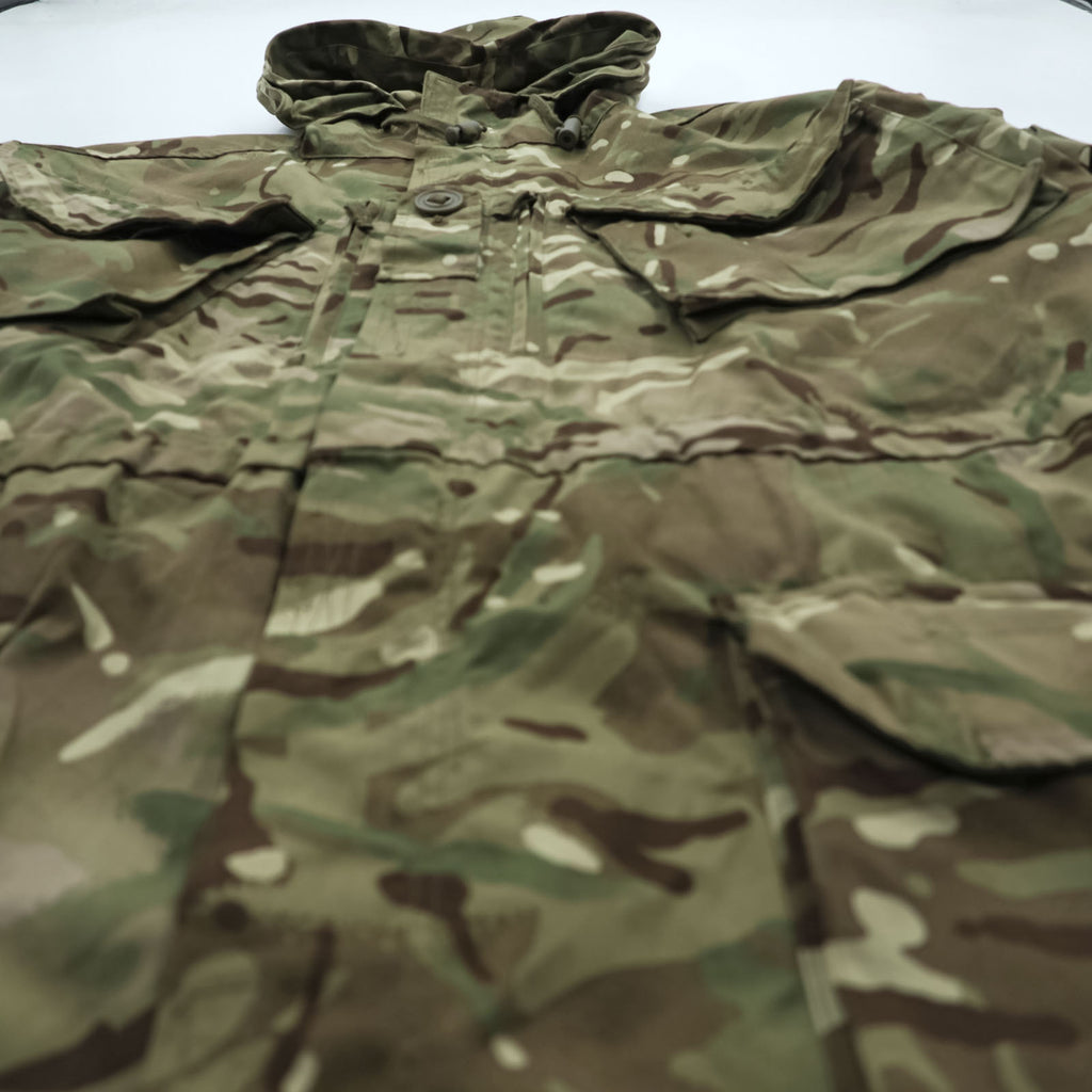 British Army イギリス軍 SMOCK COMBAT WINDPROOF MTP コンバットスモック パーカー ミリタリージャケット L ドローコード カモフラ NSN:8415-99-396-5997