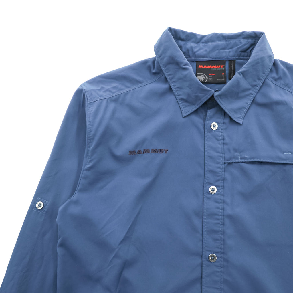 MAMMUT Outdoor Shirt, Size L, Navy, Stretch, Trovat Advanced L/S Shirt 1030-02520