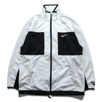 Reebok 90s Japan-Made Track Jacket Jersey M White, Black Vector Logo Embroidery