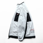 Reebok 90s Japan-Made Track Jacket Jersey M White, Black Vector Logo Embroidery