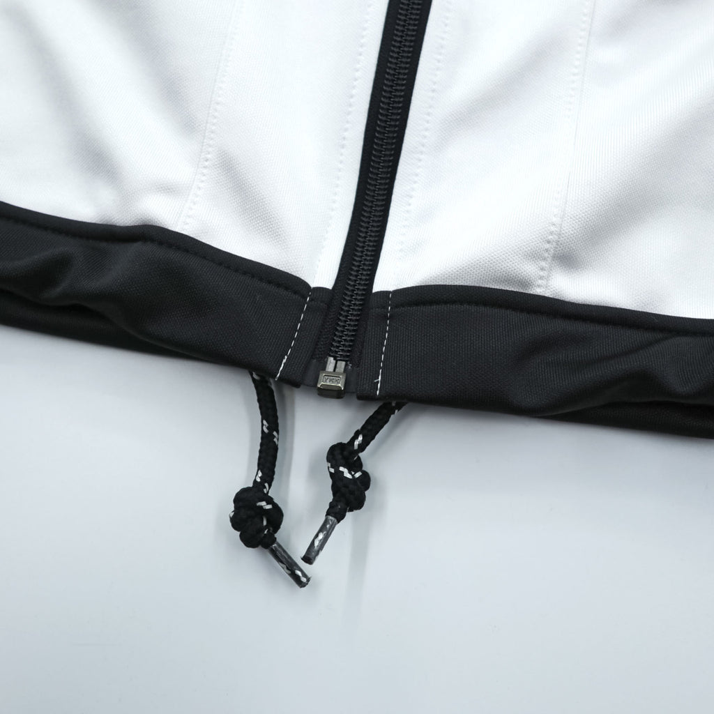 Reebok 90s Japan-Made Track Jacket Jersey M White, Black Vector Logo Embroidery