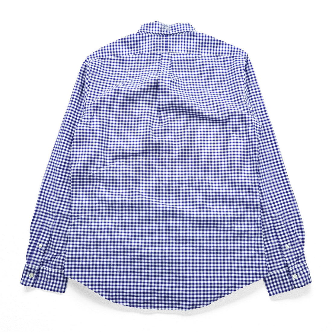 Ralph Lauren Gingham Checked Button-Down Shirt, Size L, White/Blue, Small Pony Embroidery, Slim Fit, Unused