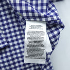 Ralph Lauren Gingham Checked Button-Down Shirt, Size L, White/Blue, Small Pony Embroidery, Slim Fit, Unused