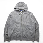 Polo Ralph Lauren Reverse Weave Zip Up Hoodie XL and up, Grey, Small Pony Embroidery