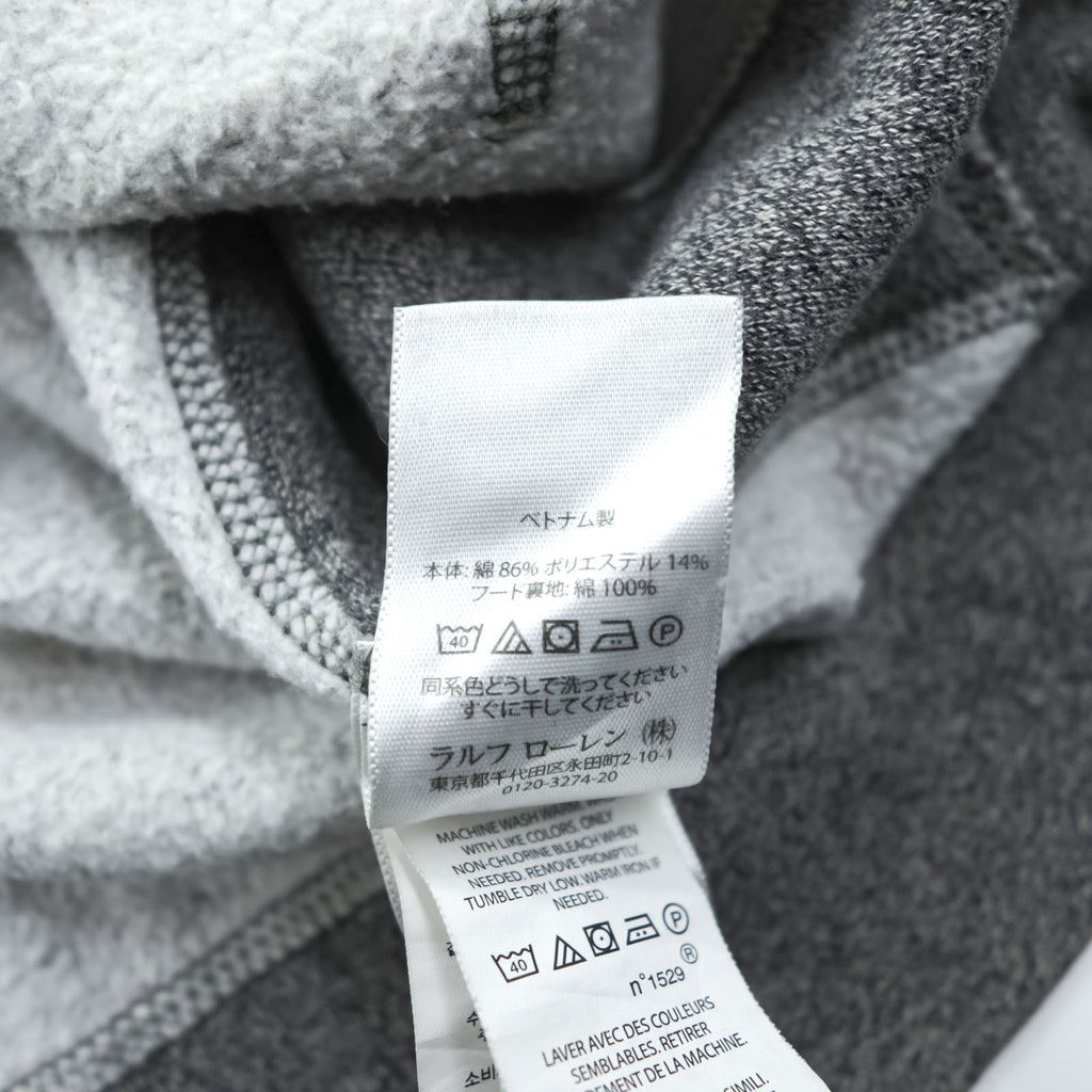 Polo Ralph Lauren Reverse Weave Zip Up Hoodie XL and up, Grey, Small Pony Embroidery