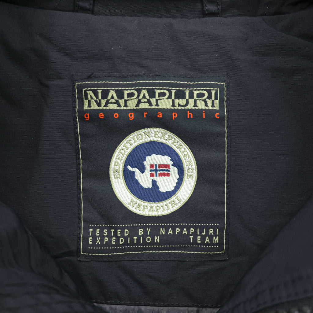 NAPAPIJRI M-65 Field Jacket Military Jacket L Black Waterproof Drawcord Padded Hoodie Storage