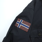 NAPAPIJRI M-65 Field Jacket Military Jacket L Black Waterproof Drawcord Padded Hoodie Storage