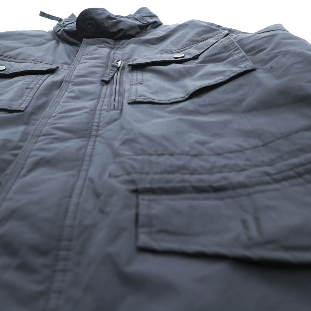 NAPAPIJRI M-65 Field Jacket Military Jacket L Black Waterproof Drawcord Padded Hoodie Storage