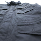 NAPAPIJRI M-65 Field Jacket Military Jacket L Black Waterproof Drawcord Padded Hoodie Storage