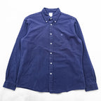 Brooks Brothers button-down shirt, size L, navy, with a single logo (REGENT).