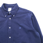 Brooks Brothers button-down shirt, size L, navy, with a single logo (REGENT).