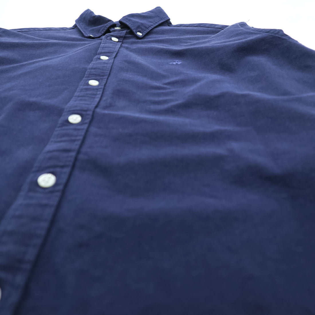 Brooks Brothers button-down shirt, size L, navy, with a single logo (REGENT).