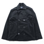 Polo Ralph Lauren 90s Pea Coat XL Black Wool Melton Quilted Liner