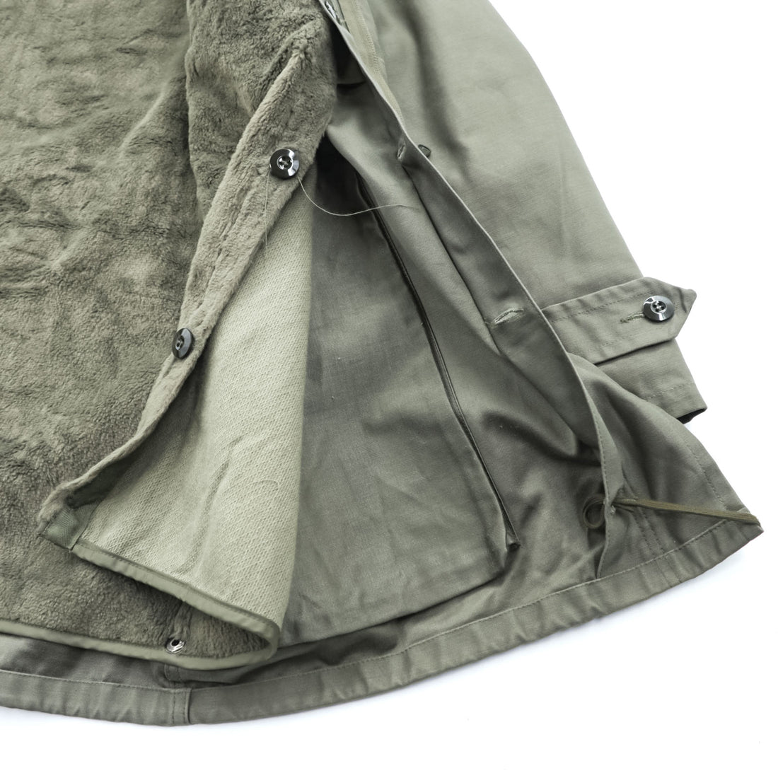 80s German Army Bundeswehr Olive Field Parka Hooded Fleece Lined Military Jacket Flag Patch Feuchter Ringelai