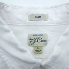 J.CREW Irish Linen Button-Down Shirt, Size L, White, Slim Fit, Unused, K7899
