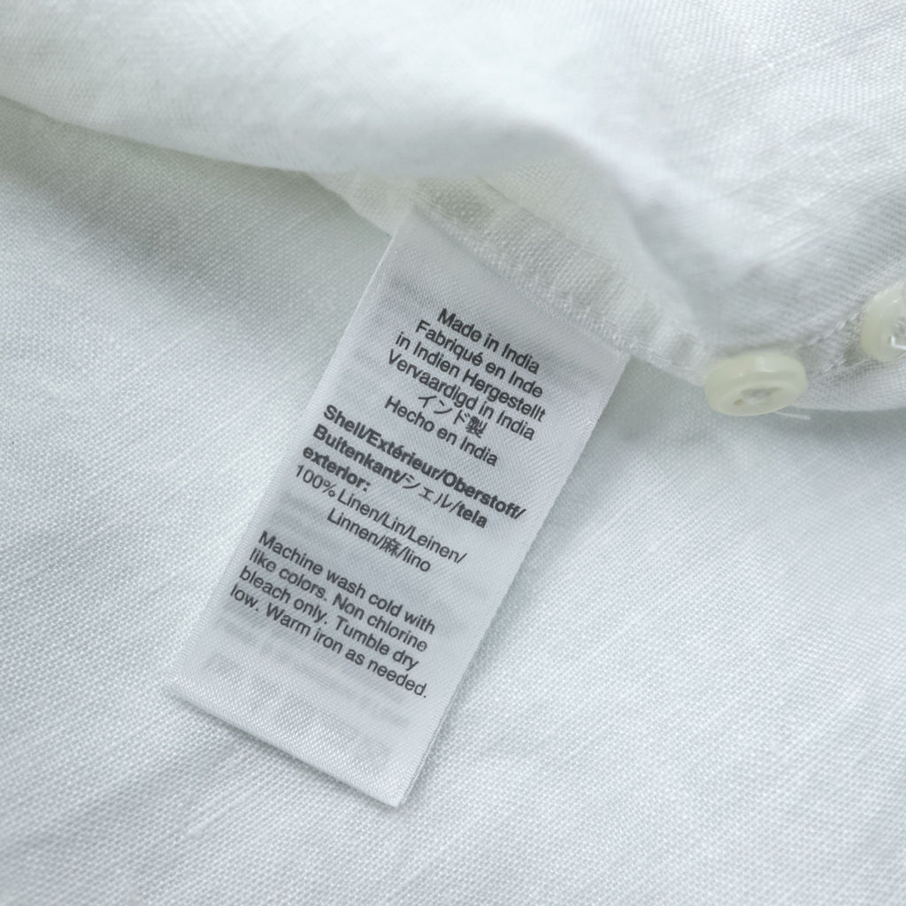 J.CREW Irish Linen Button-Down Shirt, Size L, White, Slim Fit, Unused, K7899