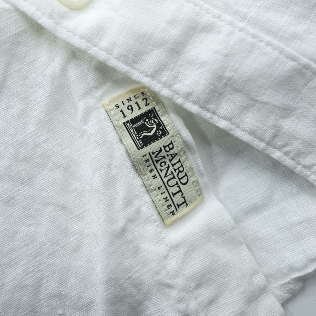 J.CREW Irish Linen Button-Down Shirt, Size L, White, Slim Fit, Unused, K7899