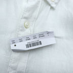 J.CREW Irish Linen Button-Down Shirt, Size L, White, Slim Fit, Unused, K7899