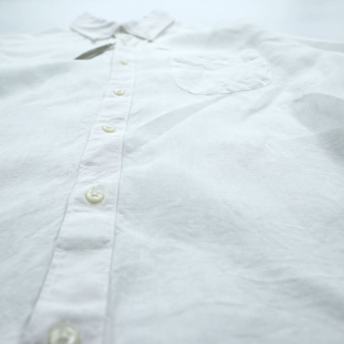 J.CREW Irish Linen Button-Down Shirt, Size L, White, Slim Fit, Unused, K7899