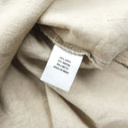 Everlily Beige Linen Blend Shirt Dress Long Button Front Tunic Dress 3/4 Sleeve Pockets Size L Made in India