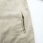 Everlily Beige Linen Blend Shirt Dress Long Button Front Tunic Dress 3/4 Sleeve Pockets Size L Made in India