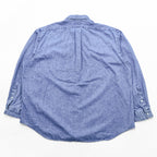 Ralph Lauren 90年代 ボタンダウン デニムシャツ 2XL インディゴ ブルー BIG SHIRT 胸ポケット スモールポニー刺繍