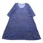 Kapital Indigo Cotton Dress Short Sleeve A-Line Denim Style Made in Japan Size S