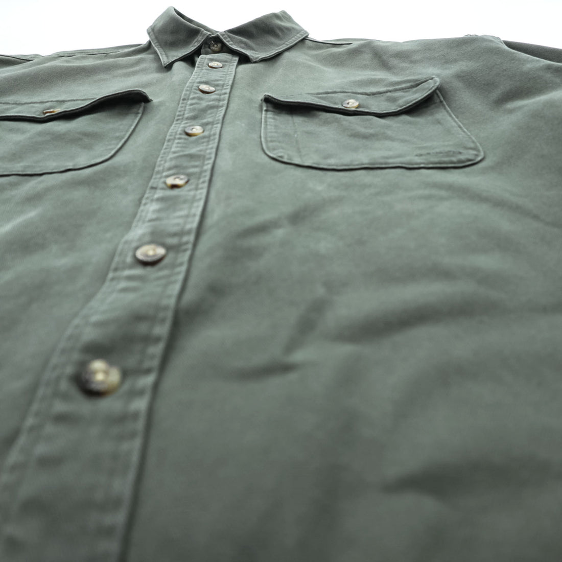 FILSON Duck Work Shirt, Size XL and up, Khaki, 12020