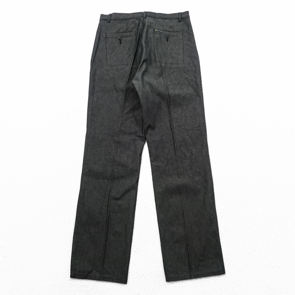 NAUTICA JEANS 90年代 リジッドデニム スラックス パンツ トラウザーズ L グレー センタープレス