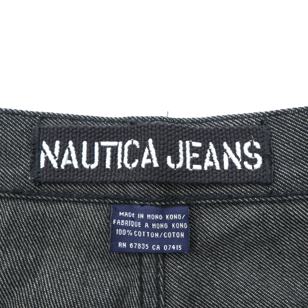 NAUTICA JEANS 90年代 リジッドデニム スラックス パンツ トラウザーズ L グレー センタープレス