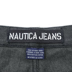 NAUTICA JEANS 90年代 リジッドデニム スラックス パンツ トラウザーズ L グレー センタープレス