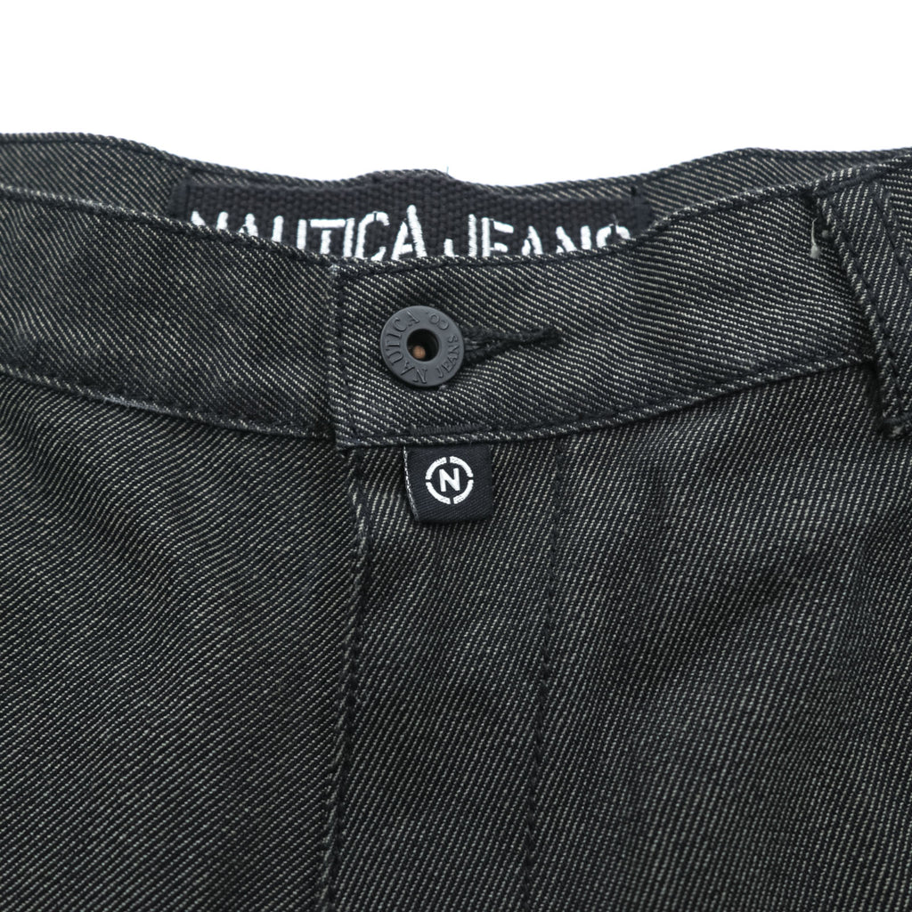 NAUTICA JEANS 90年代 リジッドデニム スラックス パンツ トラウザーズ L グレー センタープレス