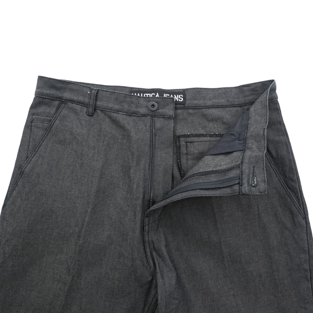NAUTICA JEANS 90年代 リジッドデニム スラックス パンツ トラウザーズ L グレー センタープレス