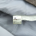 Loro Piana イタリア製 ヘリンボーン ジレ ウールベスト S ブラウン Superfine Wool ストライプ EIDOS NAPOLI