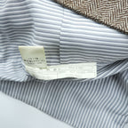 Loro Piana イタリア製 ヘリンボーン ジレ ウールベスト S ブラウン Superfine Wool ストライプ EIDOS NAPOLI