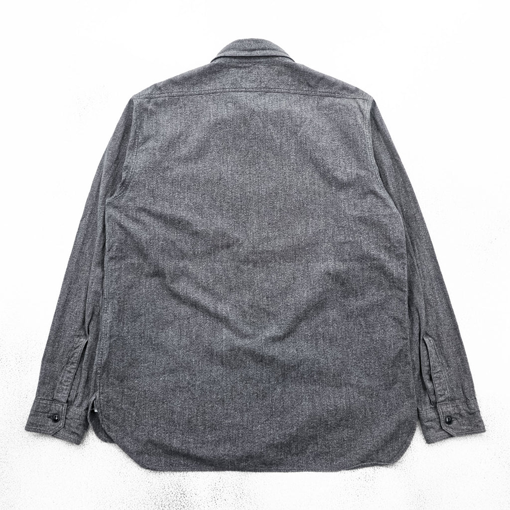 BUZZ RICKSON'S Japan-Made Chambray Work Shirt, Size M, Gray, Cotton Cover, Black Chambray, BR26082