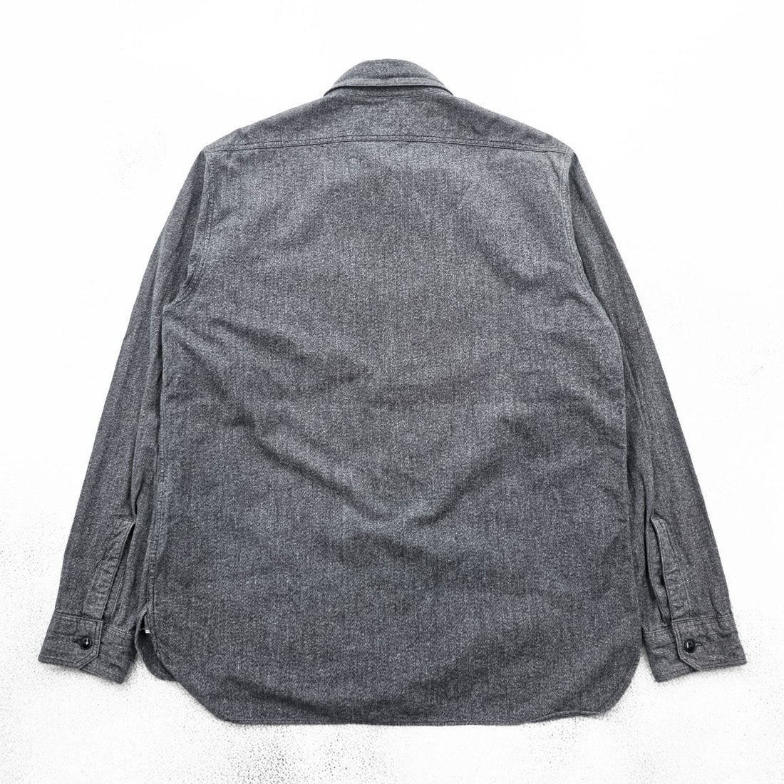 BUZZ RICKSON'S Japan-Made Chambray Work Shirt, Size M, Gray, Cotton Cover, Black Chambray, BR26082