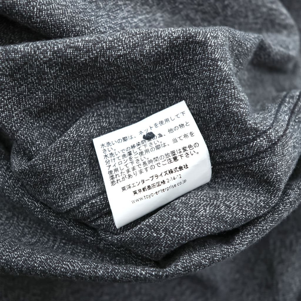 BUZZ RICKSON'S Japan-Made Chambray Work Shirt, Size M, Gray, Cotton Cover, Black Chambray, BR26082