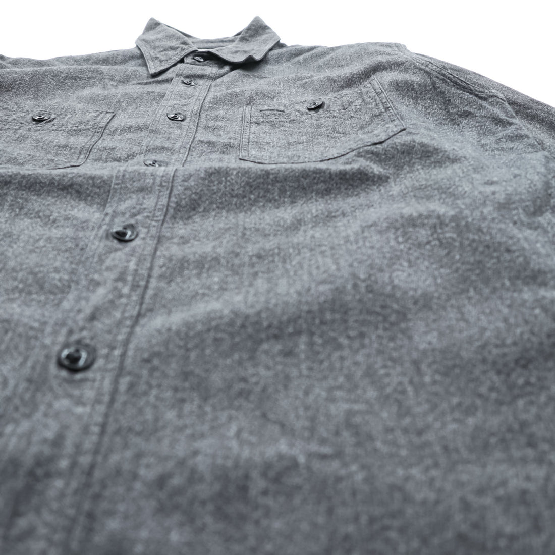 BUZZ RICKSON'S Japan-Made Chambray Work Shirt, Size M, Gray, Cotton Cover, Black Chambray, BR26082