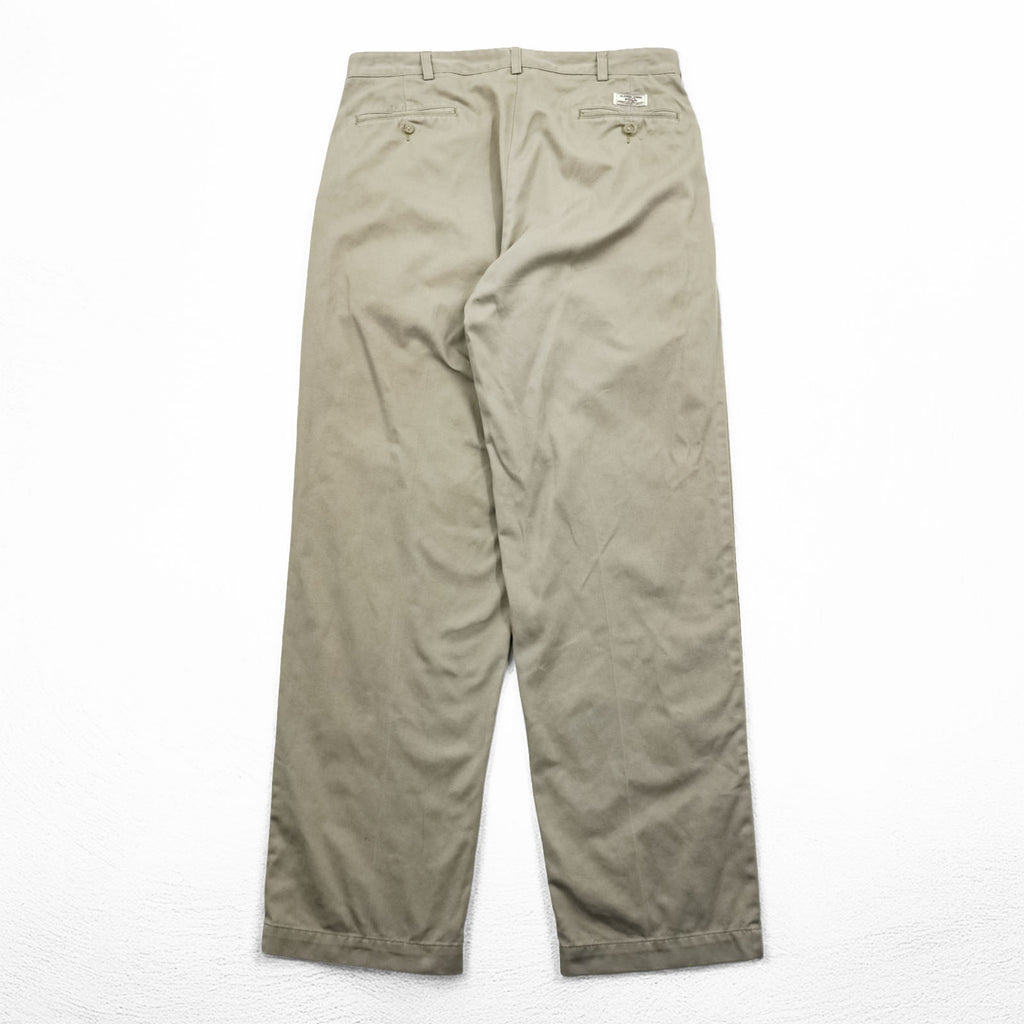 Polo Ralph Lauren 90年代 ポロチノ 2タック ワイド チノパンツ L ベージュ プリーツ ANDREW PANT
